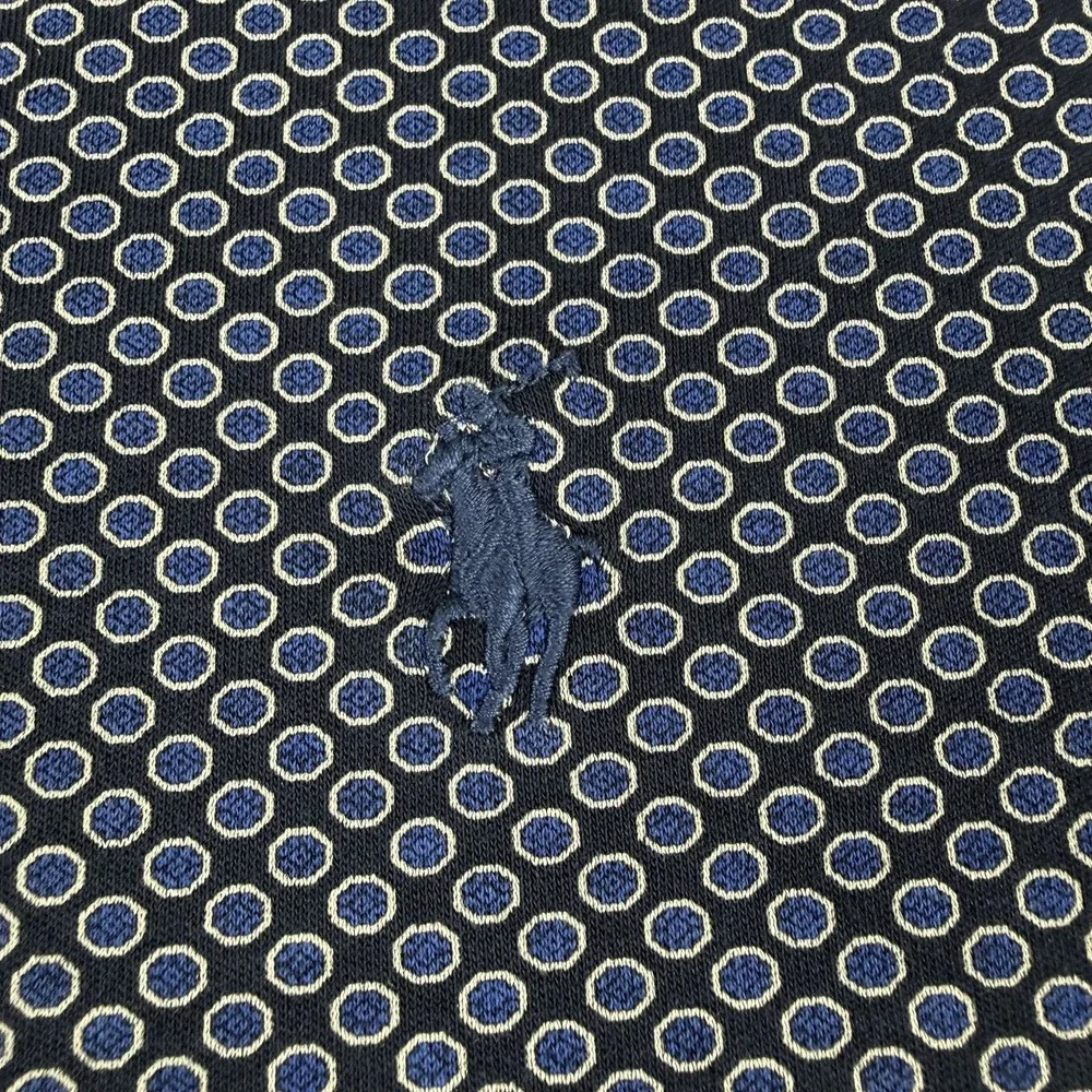 Polo Ralph Lauren Shirt Mens Medium Blue AOP Circle Print Custom Classic‎ Fit